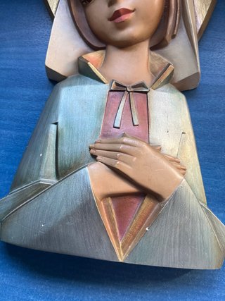 Virgen María Decorativa. De escayola 33x 20 cm