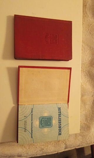 Libretas sindicato FDGB RRD antiguas