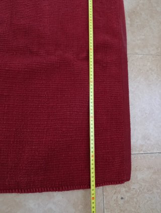 Alfombra de tela roja