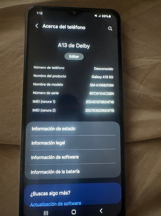 Teléfono Samsung Plata
