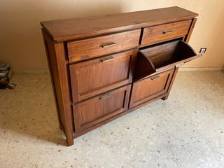 Mueble zapatero madera maciza vintage