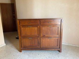 Mueble zapatero madera maciza vintage