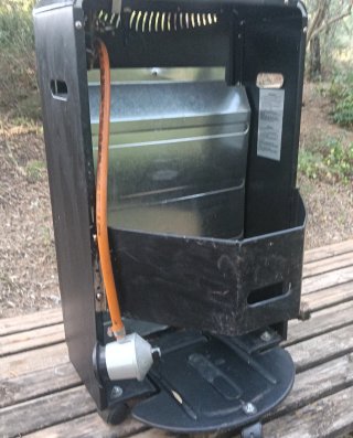 Estufa de gas Glass Line negra