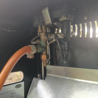 Estufa de gas Glass Line negra