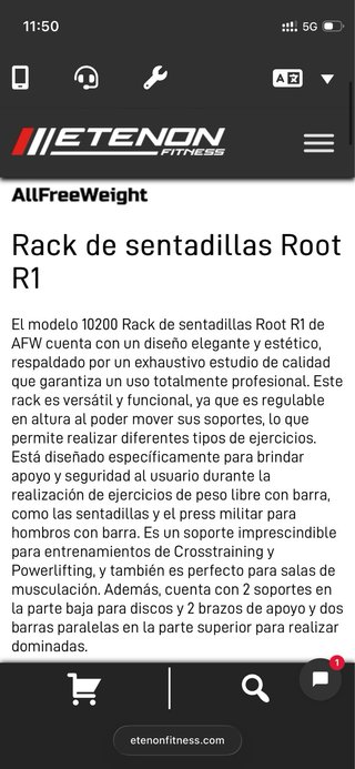 Rack para ejercicios de fuerza gimnasio