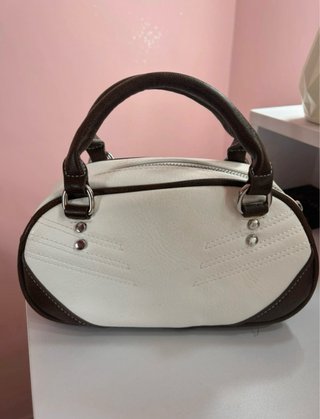 Borsa a mano 95 bianca e marrone