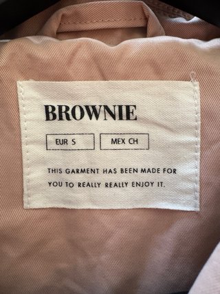 Trench corto rosa nude Brownie Talla S