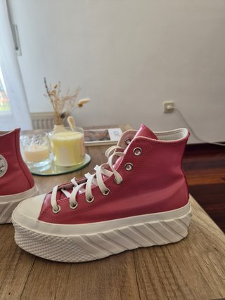 Zapatillas Converse plataforma rosas