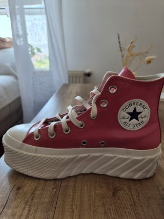 Zapatillas Converse plataforma rosas