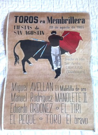 Cartel Toros Membrillera 1965