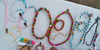 Collar, pulseras y pendientes de Flamenco