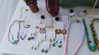 Collar, pulseras y pendientes de Flamenco