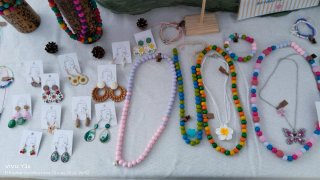 Collar, pulseras y pendientes de Flamenco