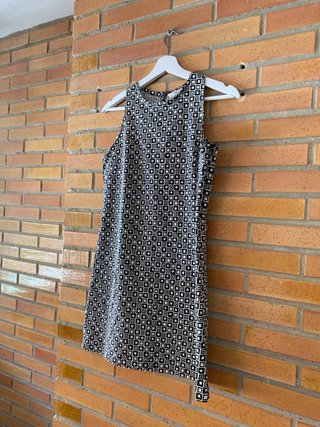 Vestido Zara Vintage Negro/Blanco Talla L