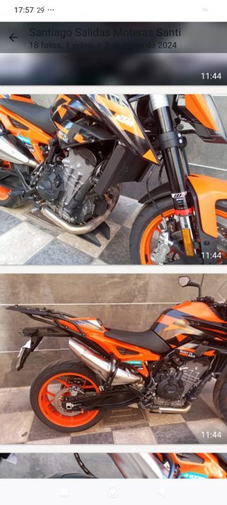 KTM 890 DUKE Negra y Naranja