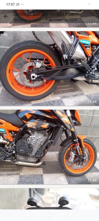 KTM 890 DUKE Negra y Naranja