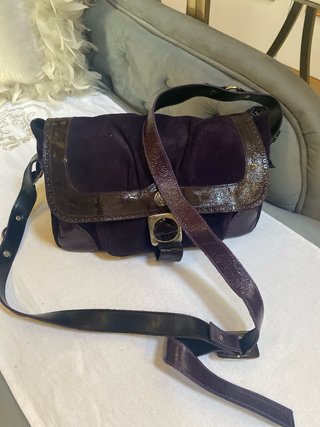 Bolso Cuplé Piel Marrón/Morado