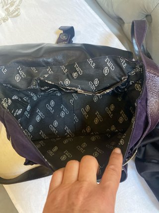 Bolso Cuplé Piel Marrón/Morado