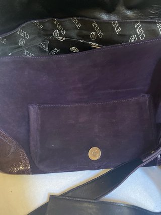 Bolso Cuplé Piel Marrón/Morado