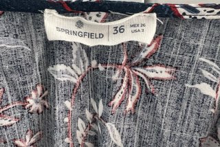 Vestido Springfield floral viscose tam. 36