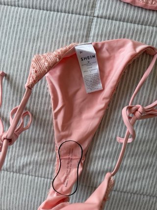 Conjunto Bikini Rosa Lentejuelas Talla M