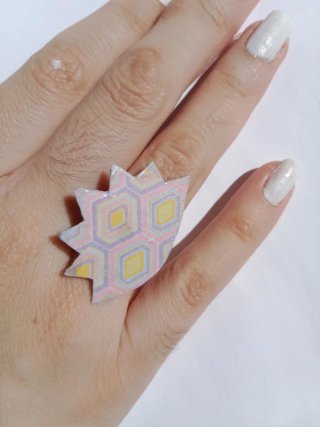 Anillo hecho a mano, anillo ajustable, anillo lila