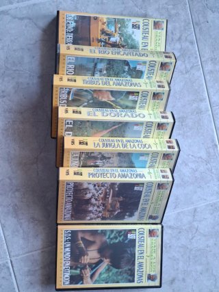 Lote 7 Cintas VHS Jacques Cousteau Amazonas