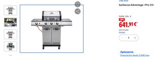 Char-Broil PRO S3 Parrilla Nueva (ahorra 70€)