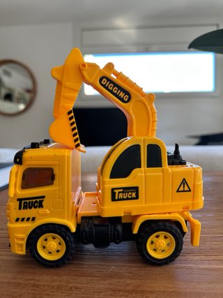 Camión Excavadora Amarillo Juguete