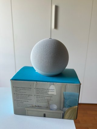 Echo Dot 4 Con Orologio Bianco