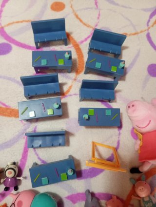 Lote Peppa Pig Escuela Muñecos