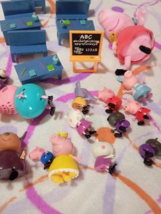 Lote Peppa Pig Escuela Muñecos