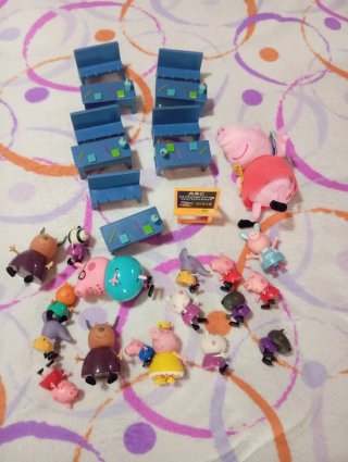 Lote Peppa Pig Escuela Muñecos
