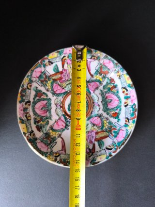 4 Pratos 14cm Figuras Orientais Porcelana