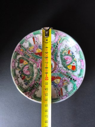 4 Pratos 14cm Figuras Orientais Porcelana