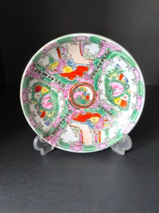 4 Pratos 14cm Figuras Orientais Porcelana