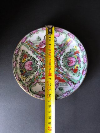 4 Pratos 14cm Figuras Orientais Porcelana