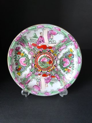 4 Pratos 14cm Figuras Orientais Porcelana