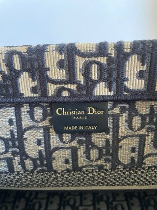 Bolso Dior Book Tote Medium Beige/Azul