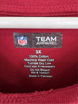 Camiseta NFL Washington Redskins Football Oversize
