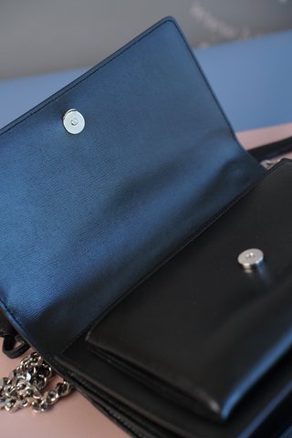 Borsa Yves Saint Laurent Sunset Medium YSL Nera
