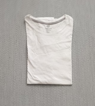 Camiseta blanca básica H&M algodón T.170 (XS)
