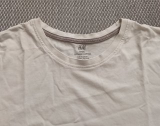 Camiseta blanca básica H&M algodón T.170 (XS)