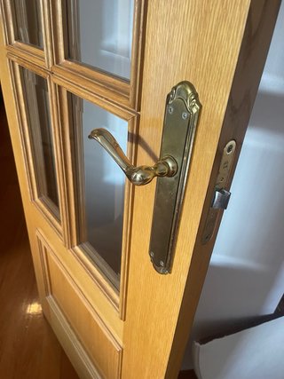 Puertas de madera con cristal