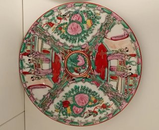 PLATOS EN PORCELANA PINTADOS A MANO CANTÓN CHINA