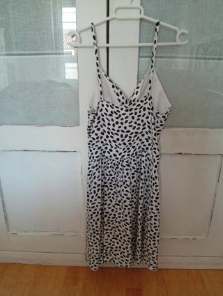 Vestido estampado blanco y negro