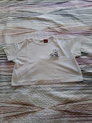 Camisetas niña Peanuts Charlie Brown Snoopy Blanca