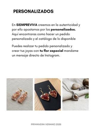 Joyas personalizadas con flores secas