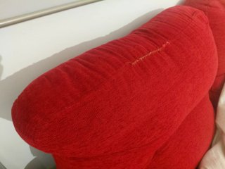 Sofá de tela rojo Dos plazas