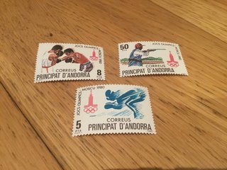 Sellos Andorra Jocs Olimpics Moscu 1980